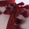 1 Yard Burgundy Braided Gimp Trim with Tassel Fringe for Upholstery and Curtains